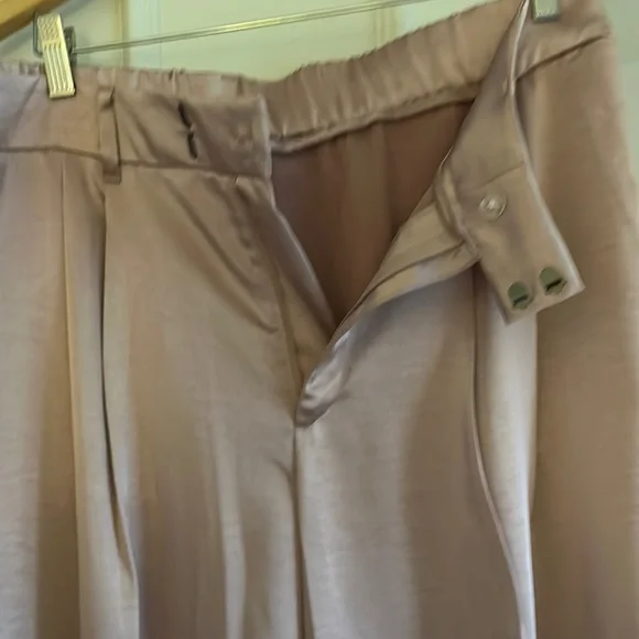 a new day Tan Wide Leg Pants with Elegant Pleats - Picture 3 of 10